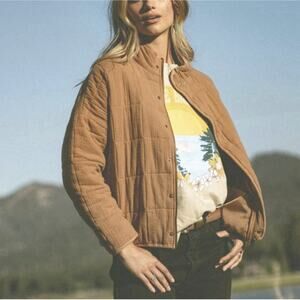 O’Neill MABELINE Rustic Brown size Small Puff Coat MSRP $129 Bohemian Western